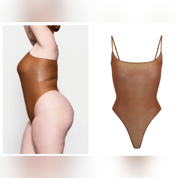SKIMS Shimmer Cami Bodysuit/ 3X,4X/SIENNA - Picture 12 of 12